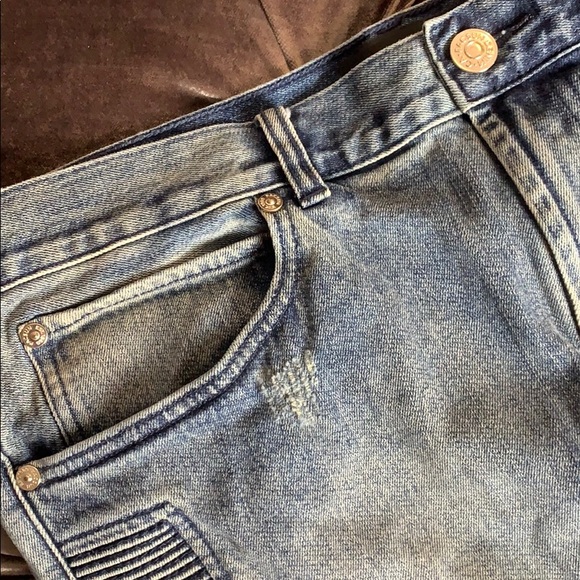 Men’s Pacsun Stacked Skinny Biker Jeans with texture and ripped details - Picture 5 of 7